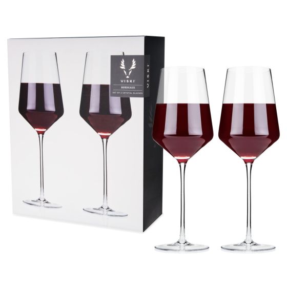 Viski Angled Bordeaux Glasses